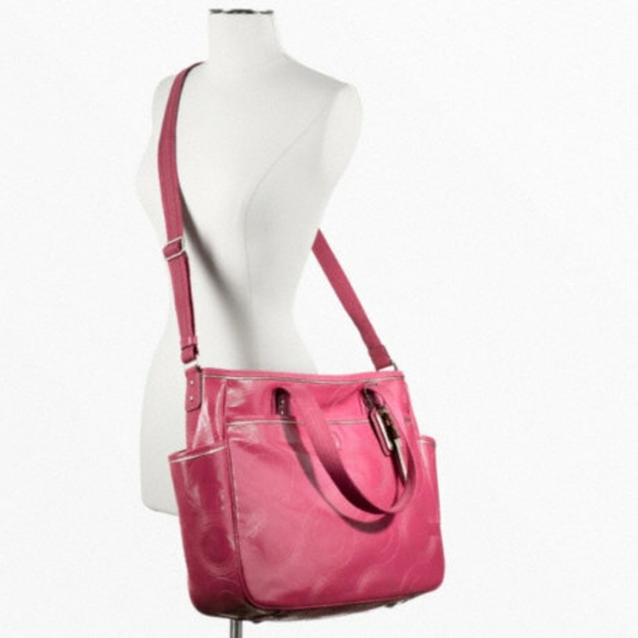 Coach Pink Patent Leather Baby Bag F19911 - Picture 2 of 16